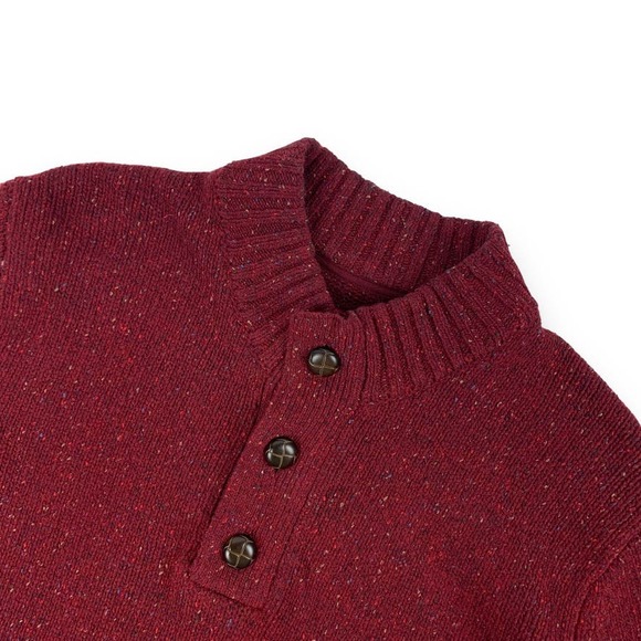 UNTUCKit Red Dre Vangone Three Button Mock Neck Sweater - Picture 3 of 9